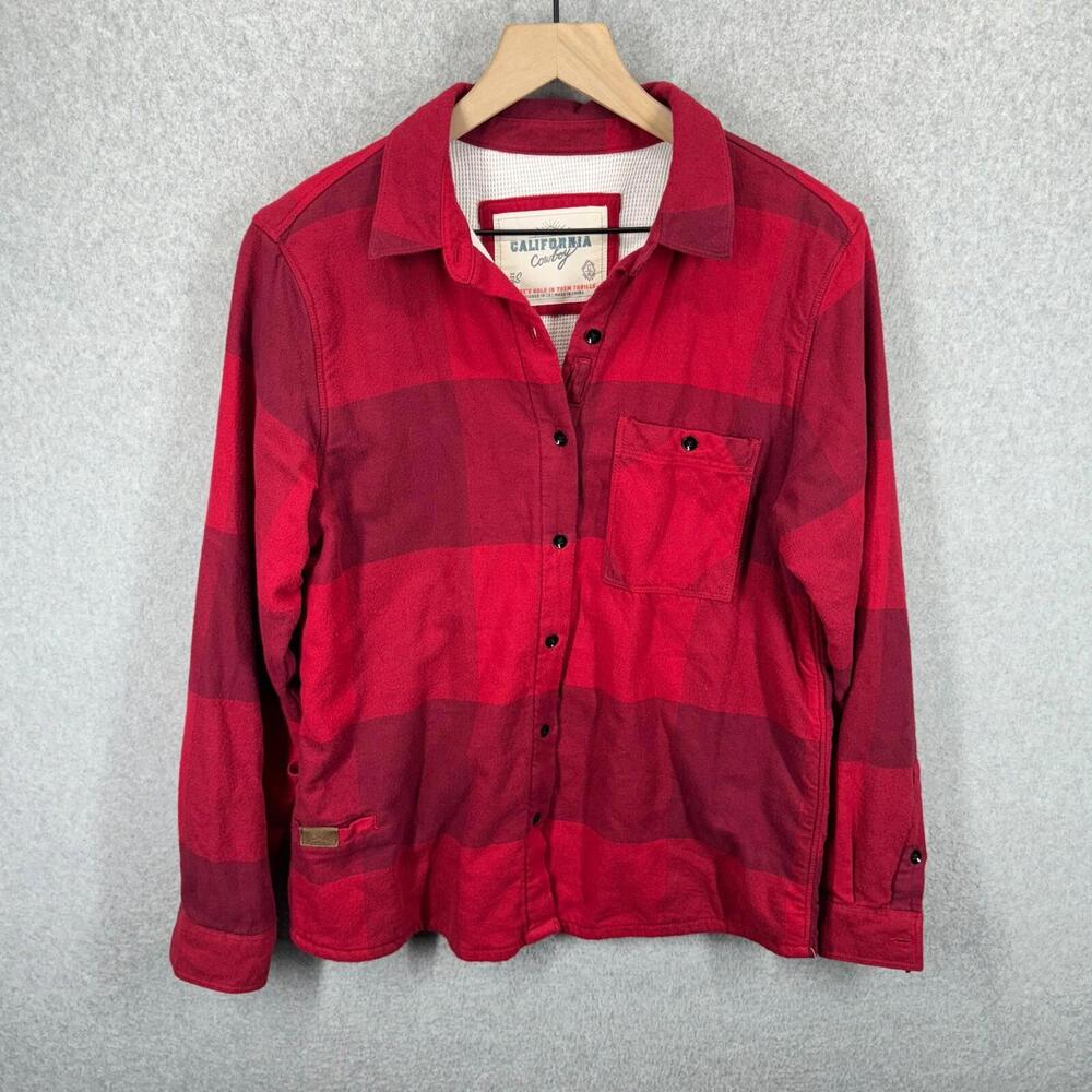 California Cowboy‎ Womens S High Sierra Shirt Chilly Pepper Check Plaid Thermal